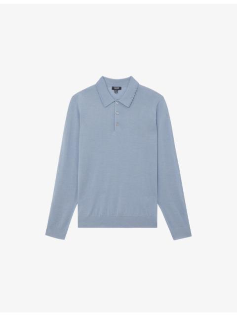 Trafford Half-Button Merino-Wool Polo