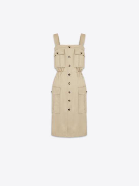 saharienne dress in cotton gabardine