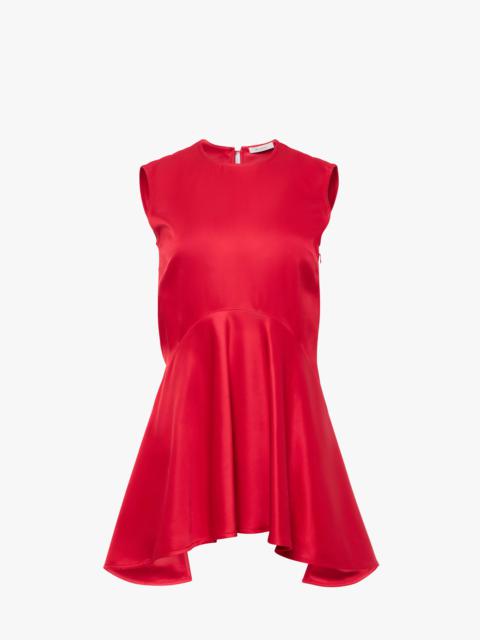 DRAPED HEM SLEEVELESS TOP