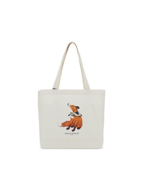 Fox-print tote bag