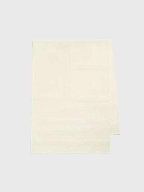 Monogram twill scarf off-white