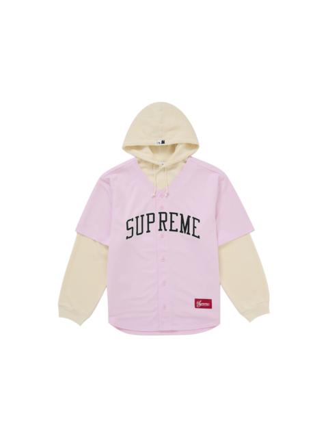 Supreme Chicago White Sox Hooded Baseball Jersey Pink