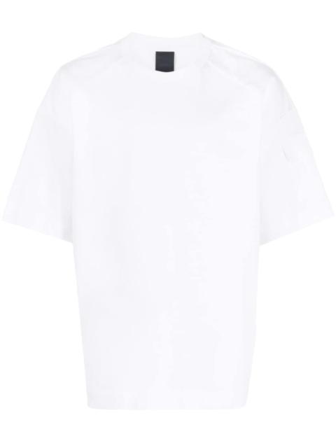 sleeve-pocket cotton T-shirt