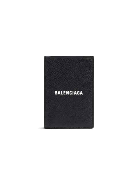 Men's Cash Vertical Bifolded Wallet in Black/white