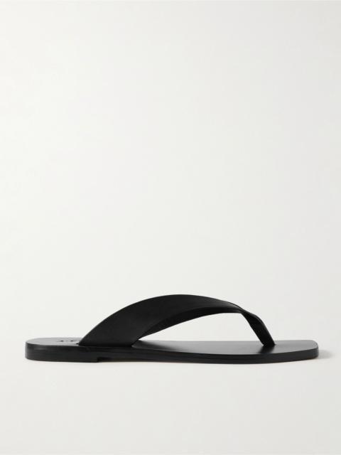 Kinto leather flip flops Black