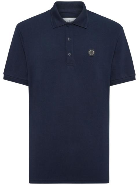 logo-appliqué polo shirt