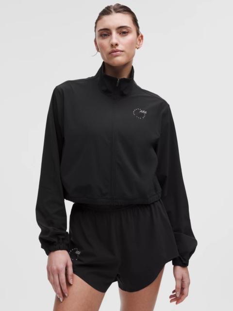 Mile Maker Run Crew Graphic Cinch-Hem Jacket