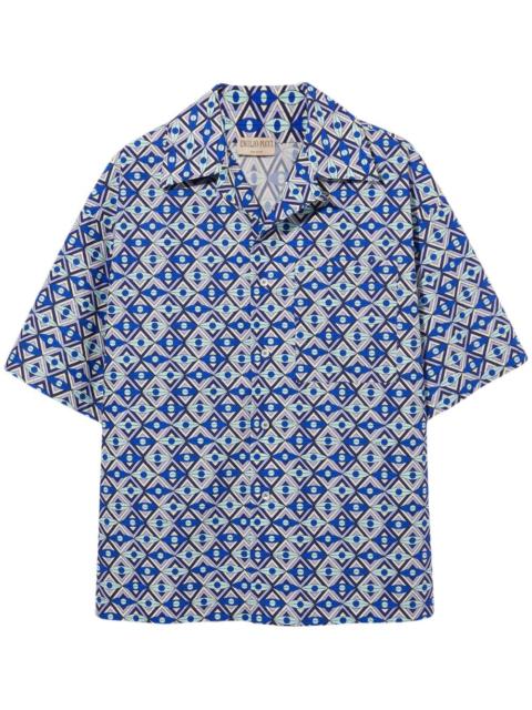 geometric-print short-sleeve shirt