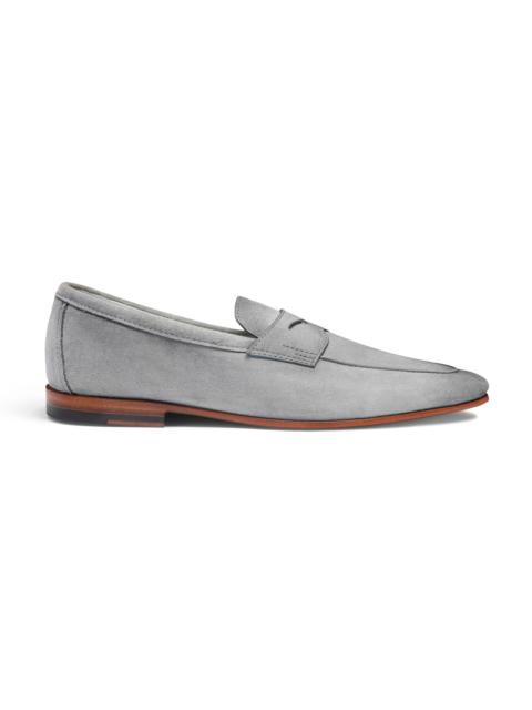 Men's light blue suede Carlo loafer