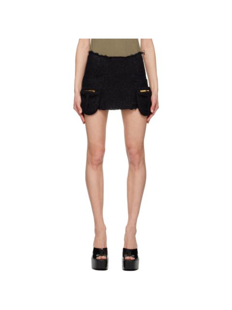 Black Four Pocket Miniskirt
