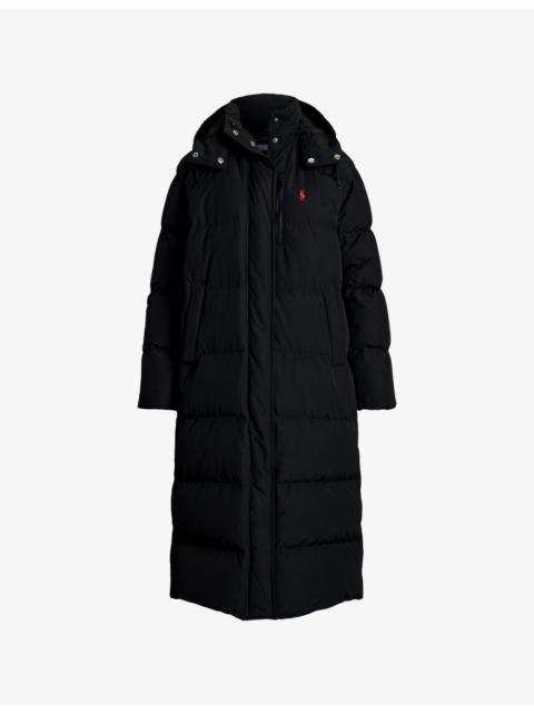 Brand-Embroidered Padded Shell-Down Coat
