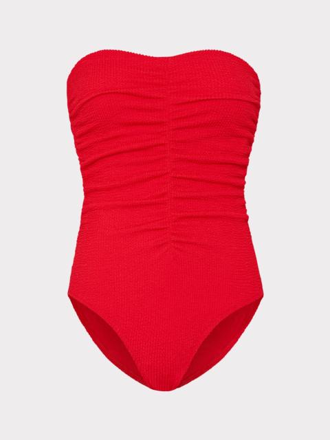 Textured Ruched One Piece