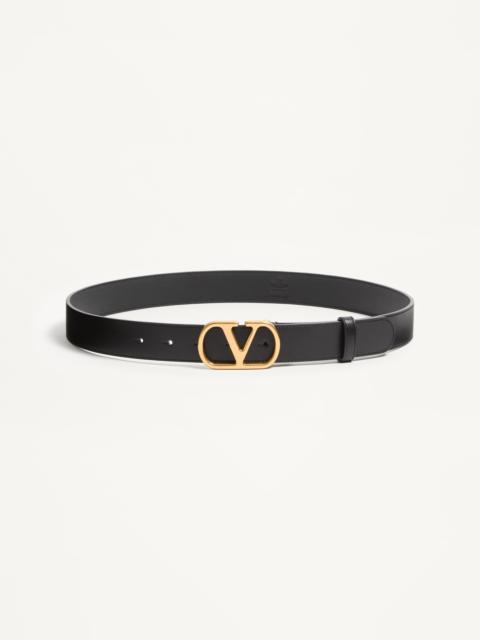 VLOGO SIGNATURE BELT IN SHINY CALFSKIN 30 MM