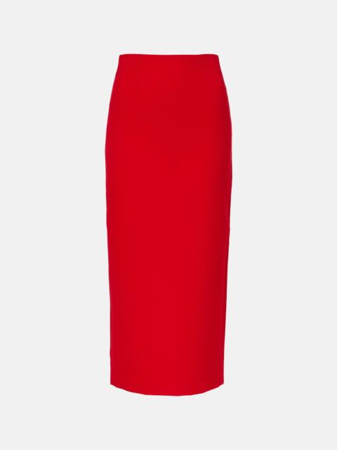 Crêpe pencil skirt
