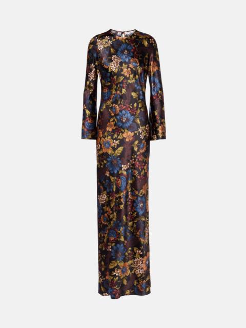 Gemma floral silk-blend maxi dress