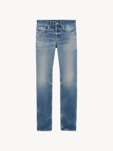 slim-fit jeans in hydrangea blue denim