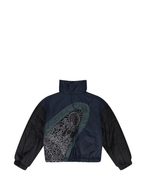 diagonal puffer jacket