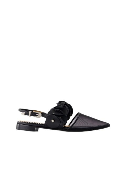 leather ballerina shoes