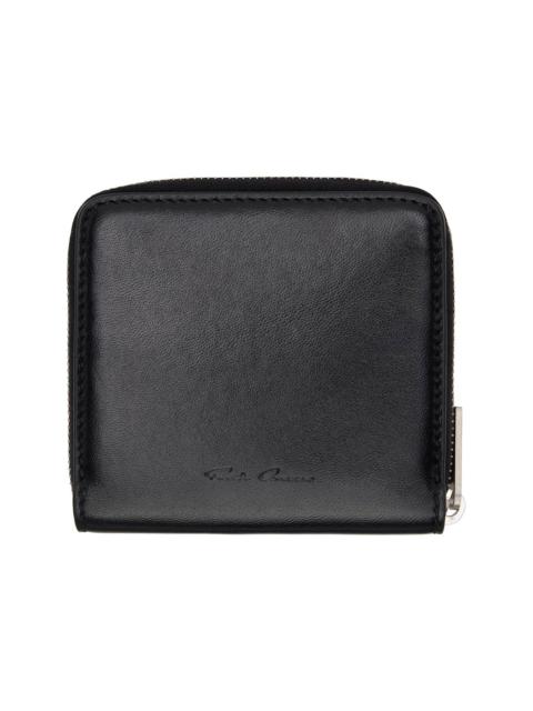 Black Hollywood Glossy Lamb Zipped Wallet