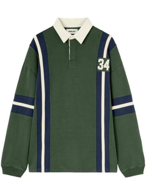 striped rugby polo shirt