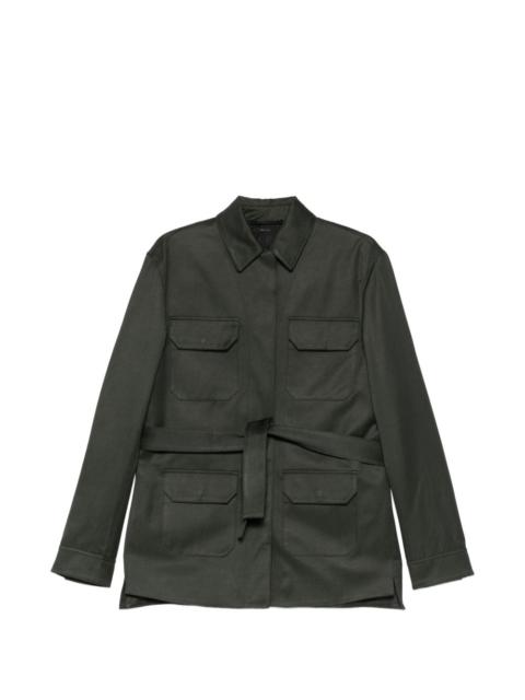 belted military jacket