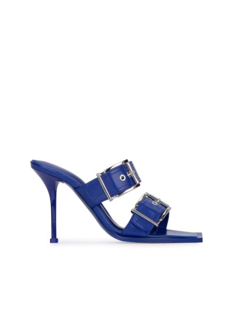 100mm buckle-strap mules