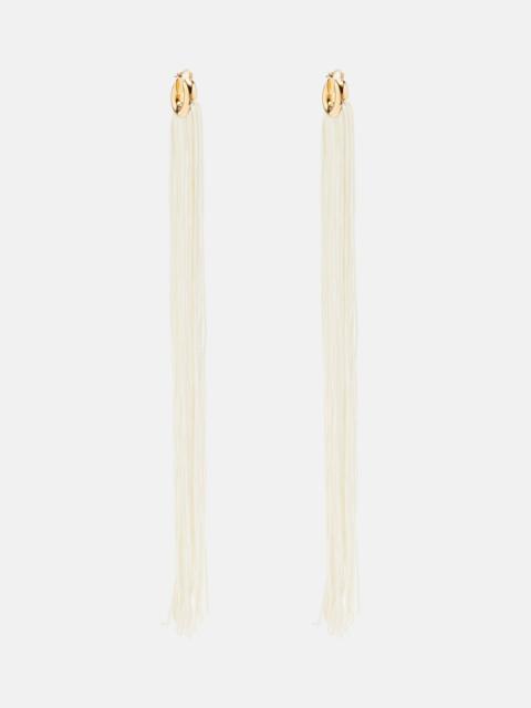 Fringed hoop earrings