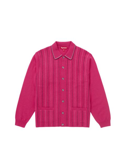 Supreme Supreme Herringbone Cardigan Pink | REVERSIBLE