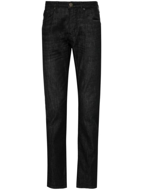 mid-rise slim-fit jeans