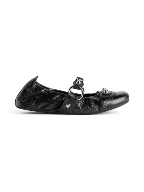 Women's City Ballerina in Black/silver