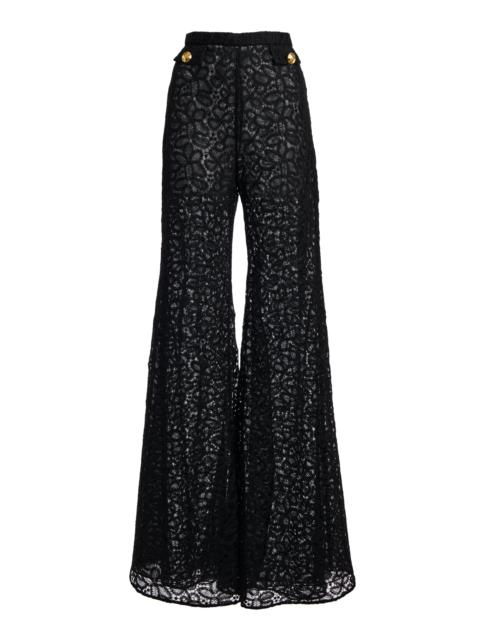 Flared Lace Pants black