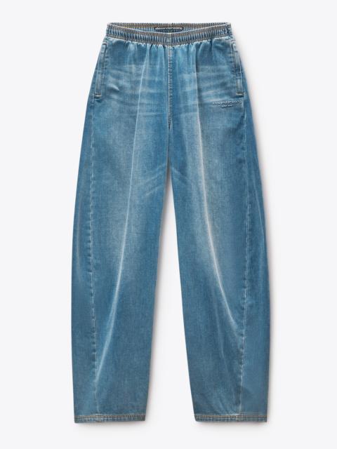 Light Blue Brushed Denim Sweatpant