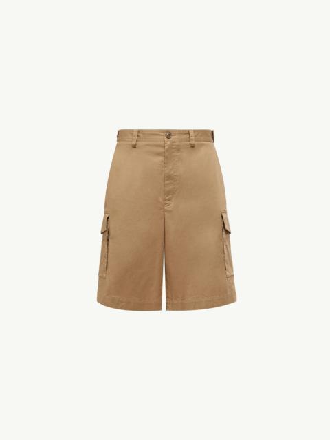 Cotton Gabardine Cargo Shorts