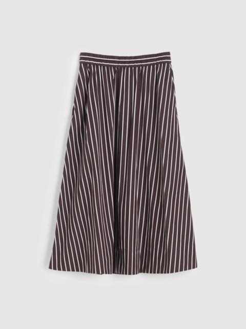 A-Line Midi Skirt in Poplin