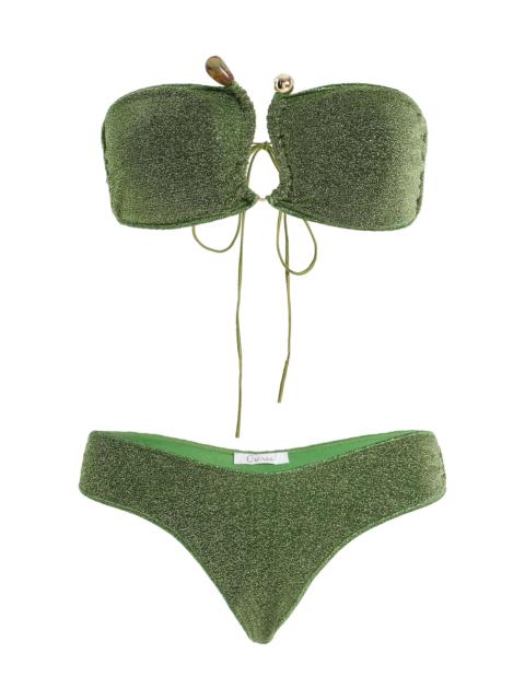 Lumière Stoned Bandeau Bikini green