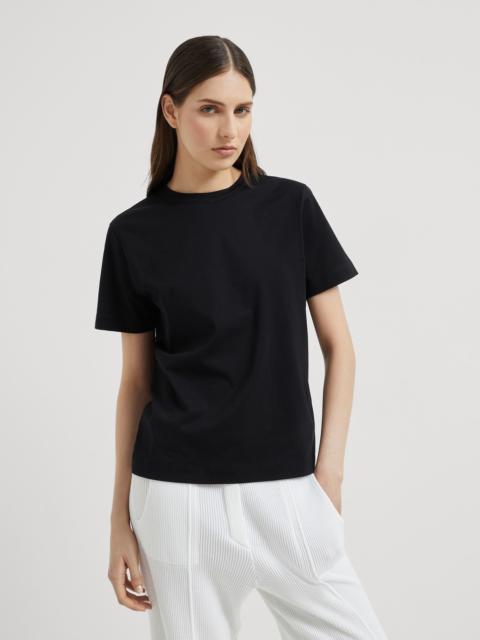 Cotton jersey T-shirt with monili
