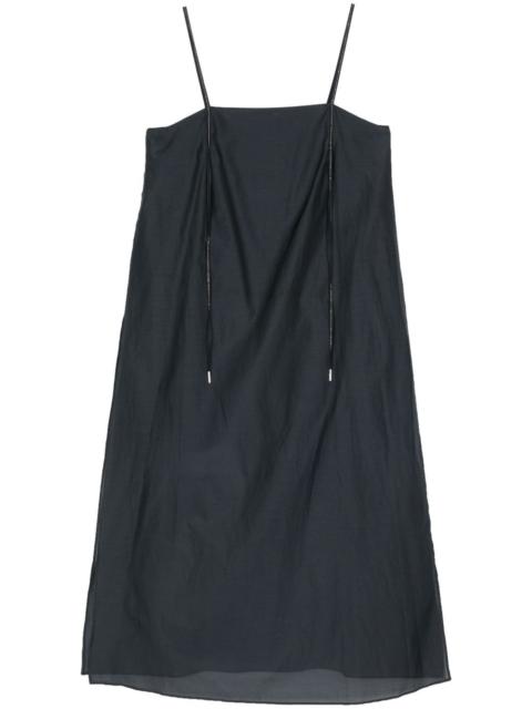 sleeveless semi-sheer top