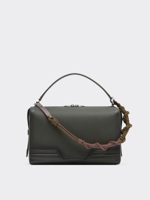 Reconditioned by Ferrari GT soft shoulder bag in gradient-effect leather with scoubidou detail