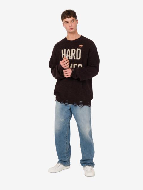 INLAID SHETLAND WOOL PULLOVER