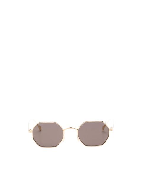 geometric-frame sunglasses