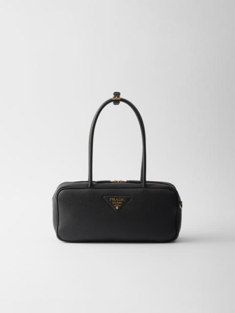 Medium leather top-handle bag