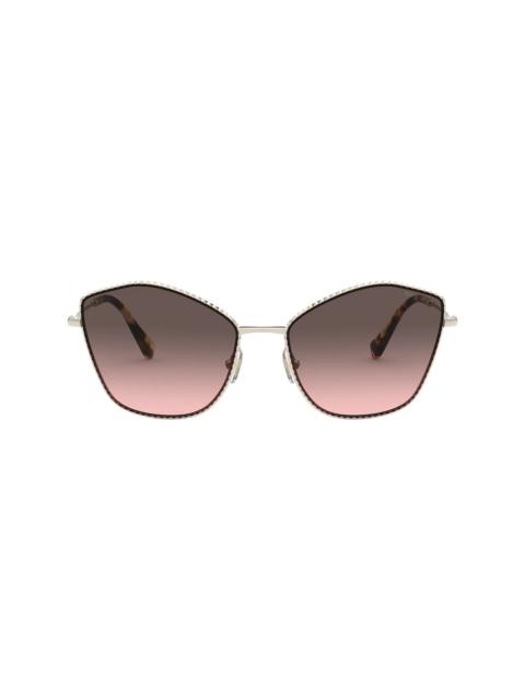 oversize-frame gradient sunglasses