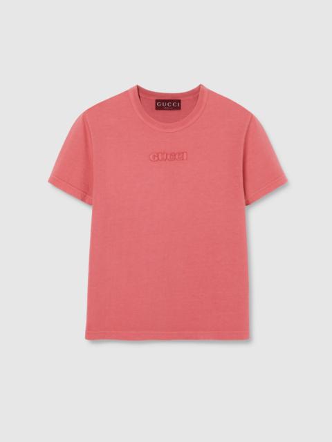 Embroidered cotton jersey T-shirt