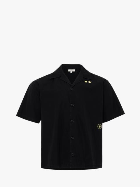 CONTRAST EMBROIDERY SHORT SLEEVE SHIRT