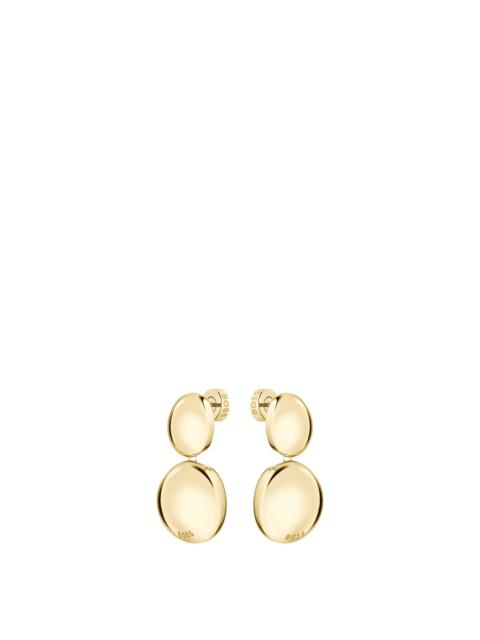 GOLD-TONE EARRINGS WITH PEBBLE STYLE