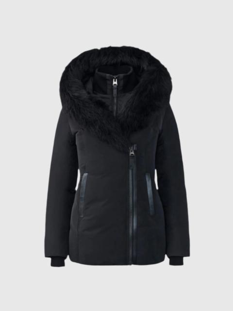 ADALI Down coat with sheepskin Signature Mackage Collar