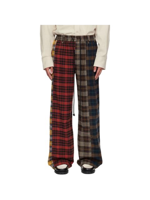 Multicolor Tartan Flannel Relaxed Lounge Pants