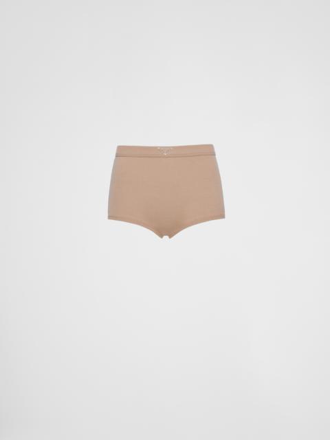 Ribbed knit boy shorts