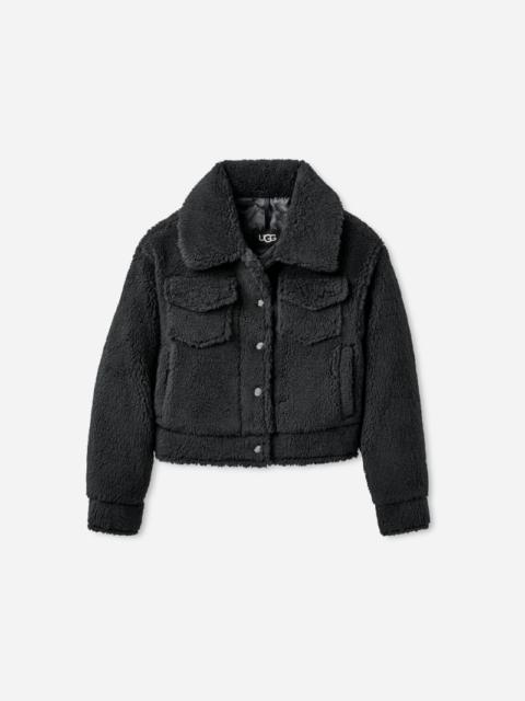 ® Women's Frankie Short Trucker Jacket Fleece in Ink