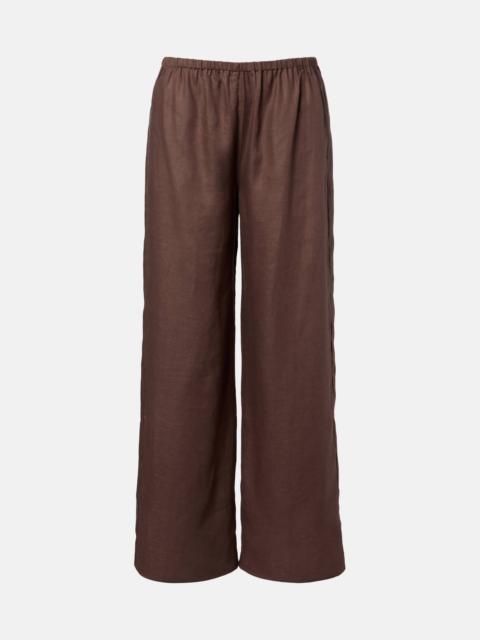 Austin linen wide-leg pants